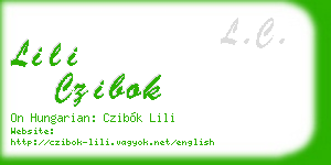 lili czibok business card